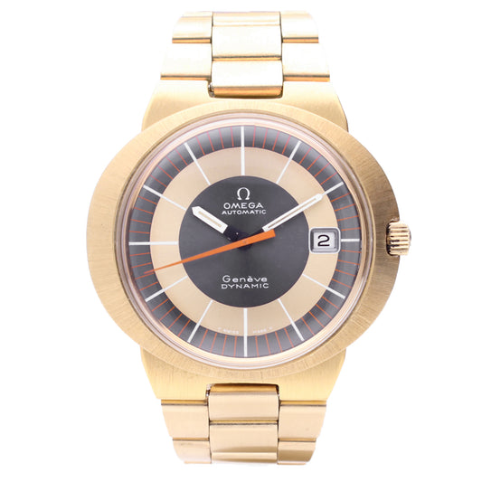Gold plated OMEGA Dynamic Genève automatic wristwatch. Made 1972
