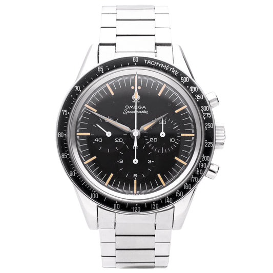 Stainless steel OMEGA Speedmaster ref. 105.002 chronograph wristwatch. Made 1963