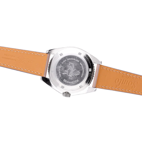 Stainless steel OMEGA US Navy Seamaster 300 automatic wristwatch (Big Triangle). Made 1967