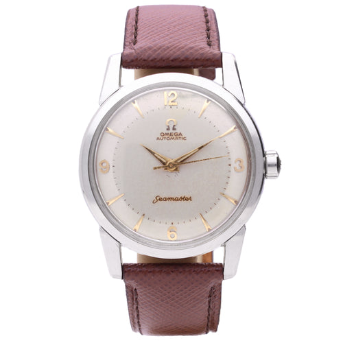 Stainless steel OMEGA 'bumper' automatic wristwatch. Made 1963