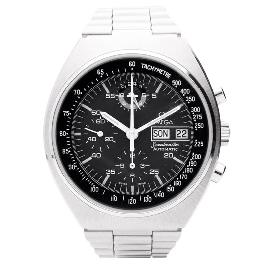 Stainless steel OMEGA Speedmaster Mark IV Professional chronograph wristwatch. Made 1982