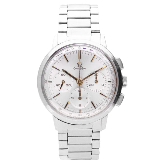 Stainless steel OMEGA chronograph wristwatch. Made 1964