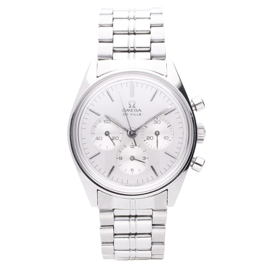 Stainless steel OMEGA De Ville chronograph wristwatch. Made 1969