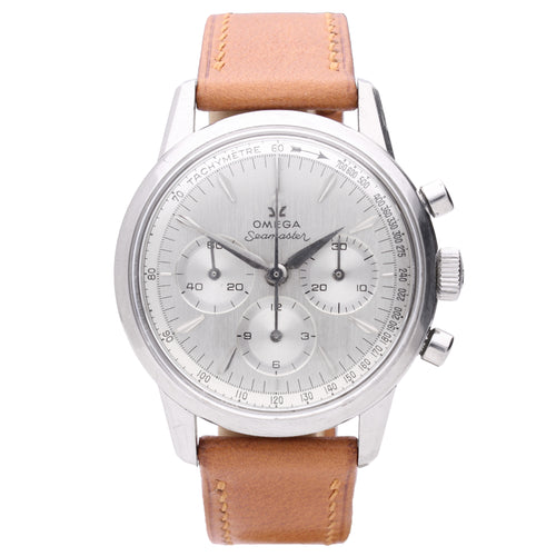 Stainless steel OMEGA Seamaster chronograph wristwatch. Made 1963