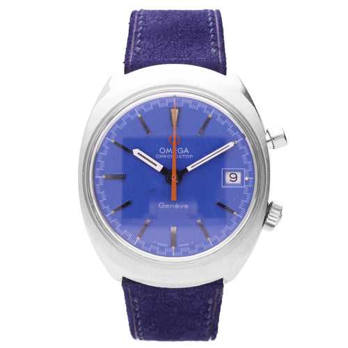 Stainless steel OMEGA Chronostop Genève wristwatch. Made 1969