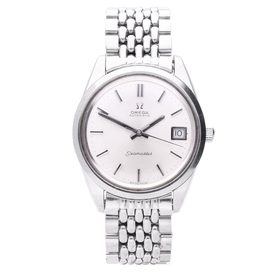 Stainless steel OMEGA Seamaster automatic wristwatch with date. Made 1973