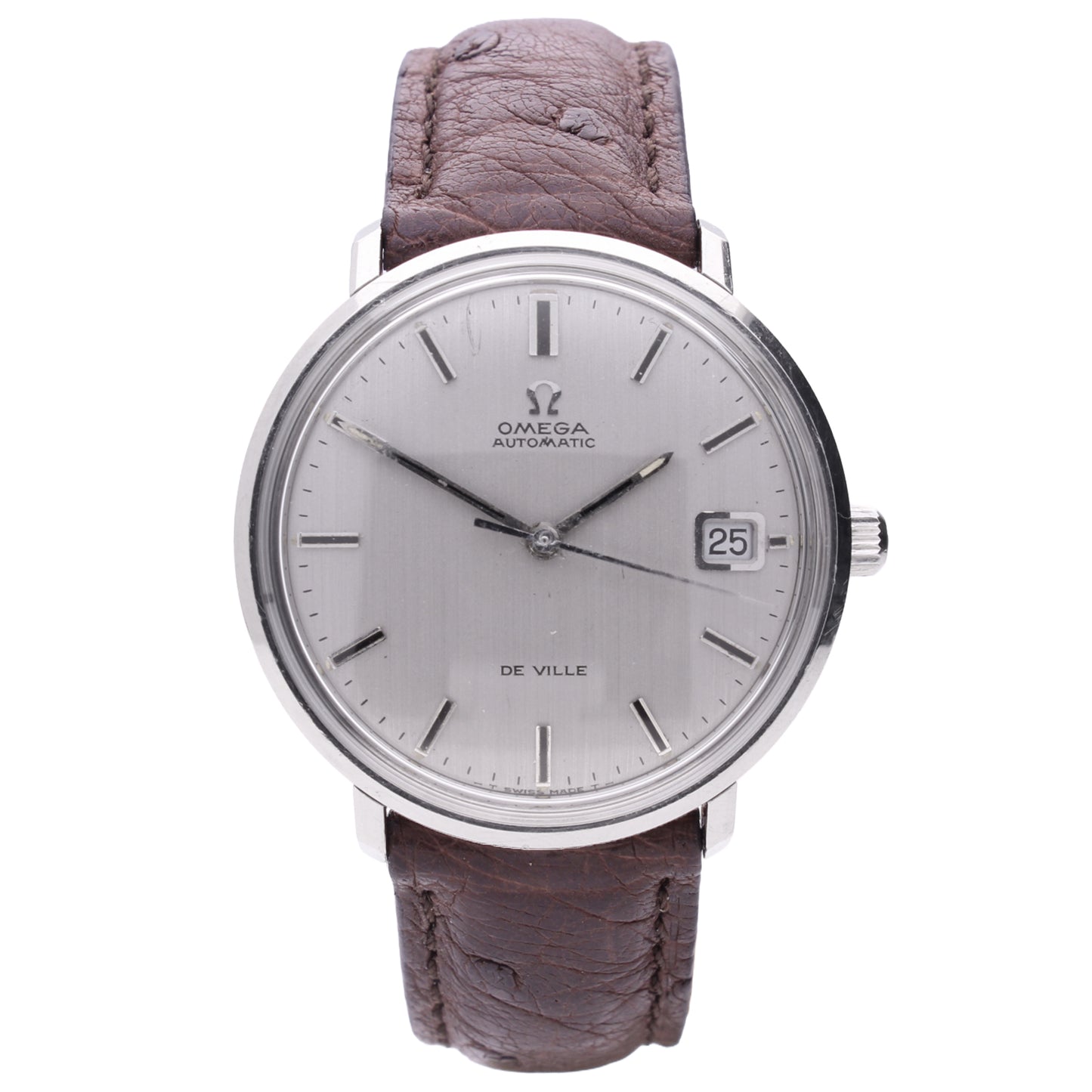 Stainless steel OMEGA DeVille wristwatch. Made 1972