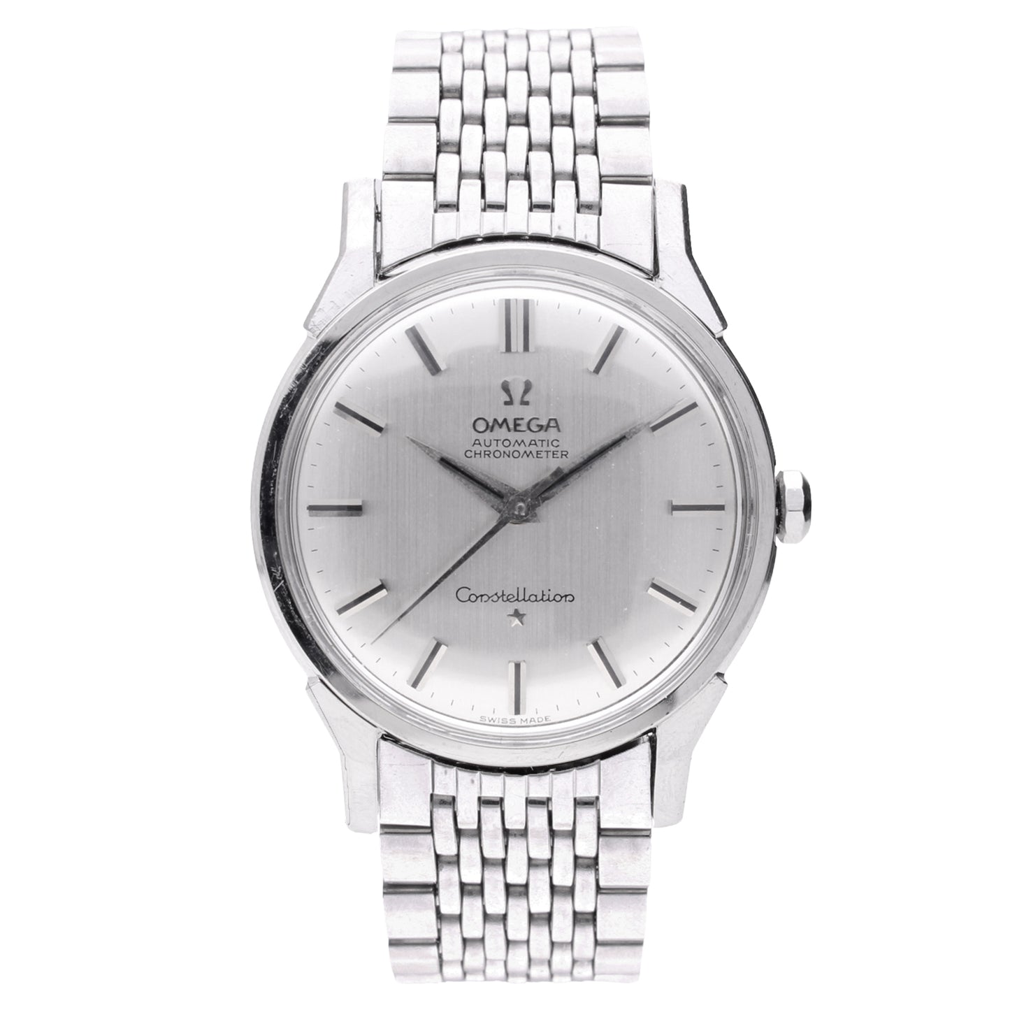 Stainless steel OMEGA Constellation automatic chronometer wristwatch