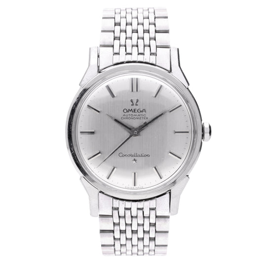 Stainless steel OMEGA Constellation automatic chronometer wristwatch