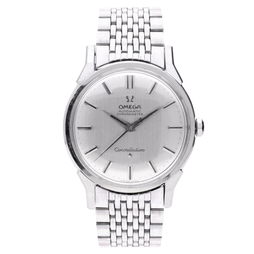 Stainless steel OMEGA Constellation automatic chronometer wristwatch