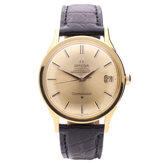 18ct yellow gold OMEGA Constellation automatic chronometer wristwatch. Made 1963