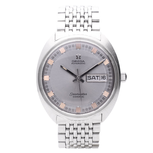Stainless steel OMEGA Seamaster 'Cosmic' automatic wristwatch. Made 1971