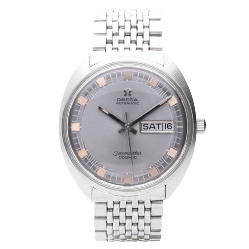 Stainless steel OMEGA Seamaster 'Cosmic' automatic wristwatch. Made 1971