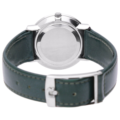 Stainless steel OMEGA DeVille wristwatch with green dal. Made 1968