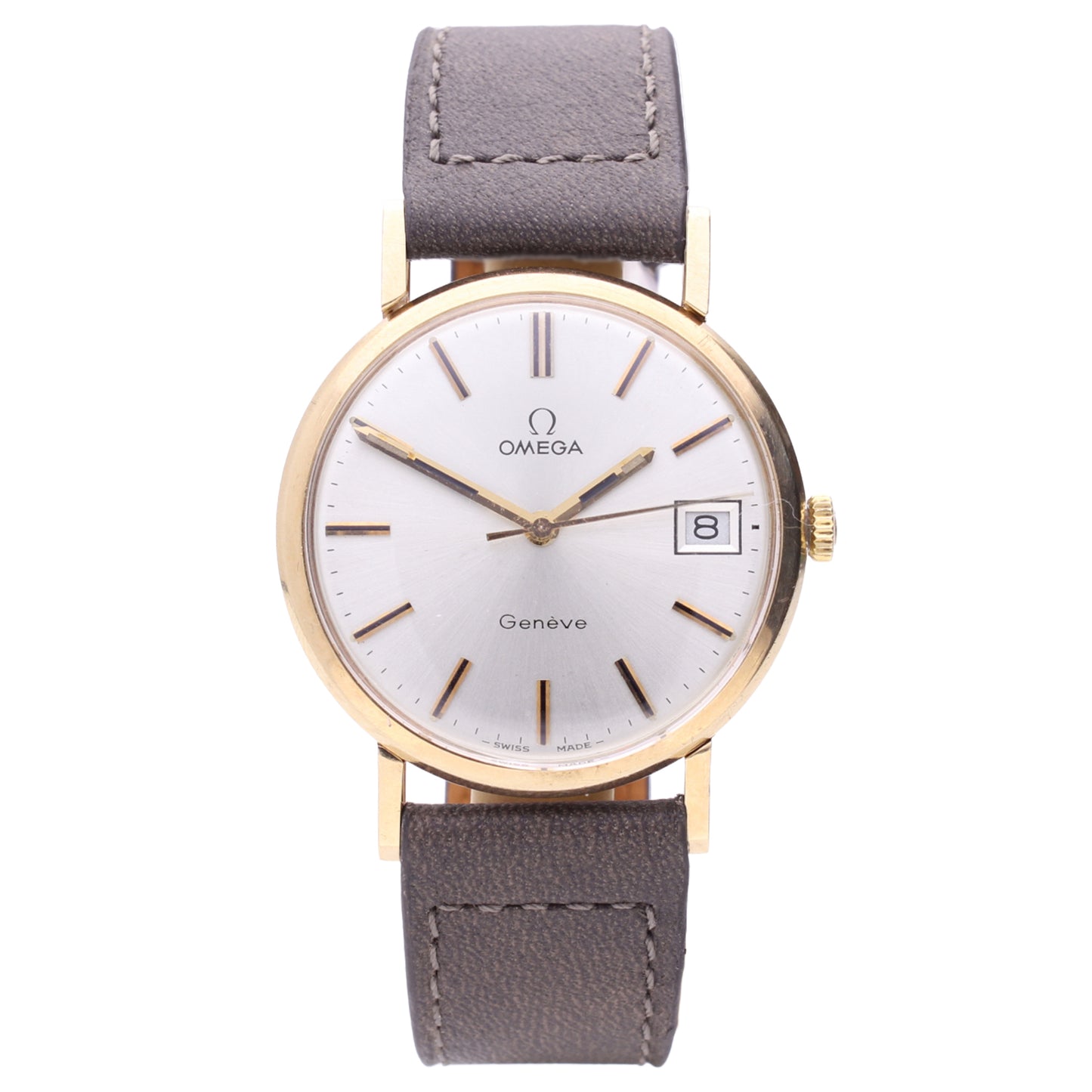 9ct yellow gold OMEGA Genève wristwatch. Made 1974