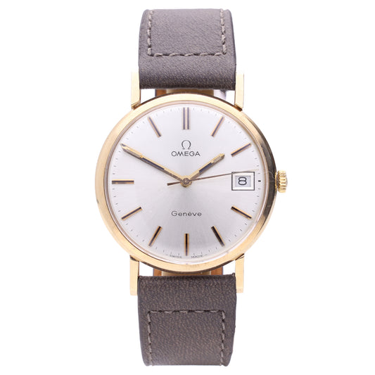 9ct yellow gold OMEGA Genève wristwatch. Made 1974