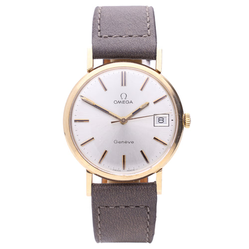 9ct yellow gold OMEGA Genève wristwatch. Made 1974