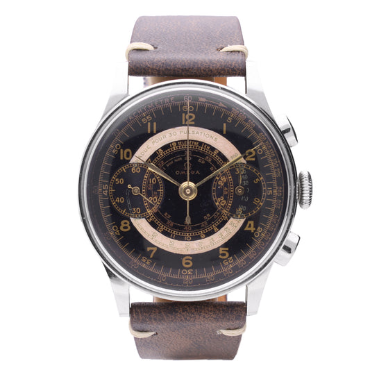Stainless steel OMEGA 33.3 Chronograph wristwatch.