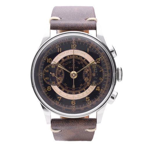 Stainless steel OMEGA 33.3 Chronograph wristwatch.