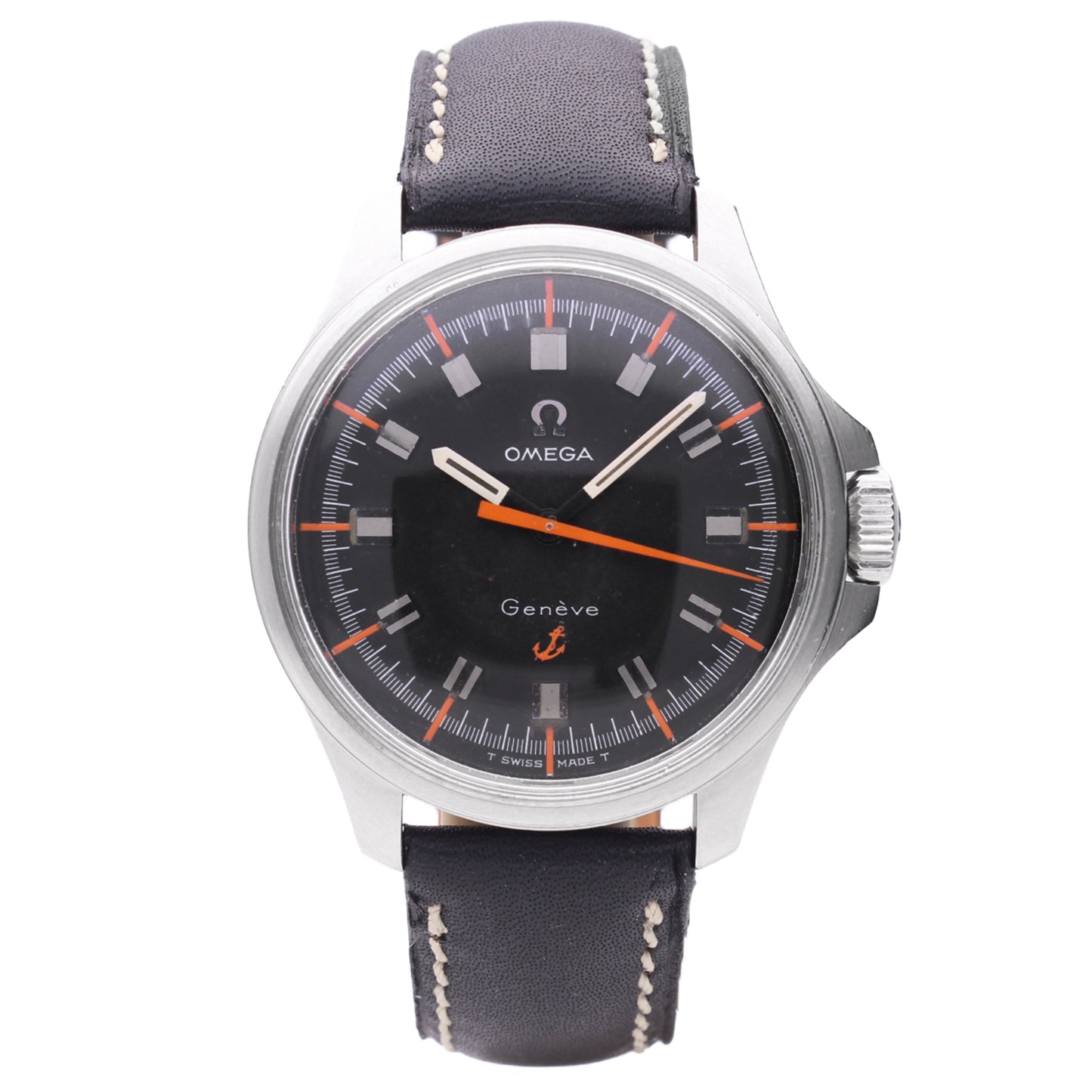 Stainless steel OMEGA Genève 'Admiralty' wristwatch. Made 1969