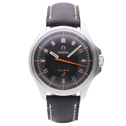 Stainless steel OMEGA Genève 'Admiralty' wristwatch. Made 1969