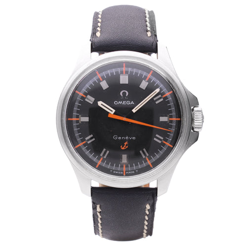Stainless steel OMEGA Genève 'Admiralty' wristwatch. Made 1969