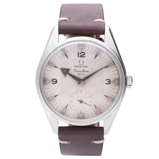 Stainless steel OMEGA Ranchero wristwatch. Made 1958