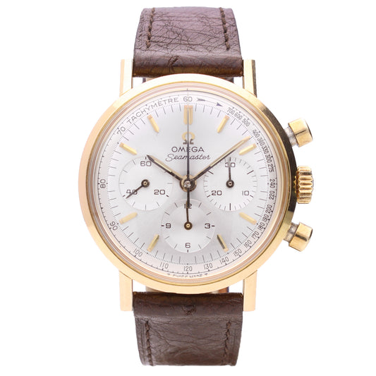 Gold plated OMEGA Seamaster chronograph wristwatch. Made 1967