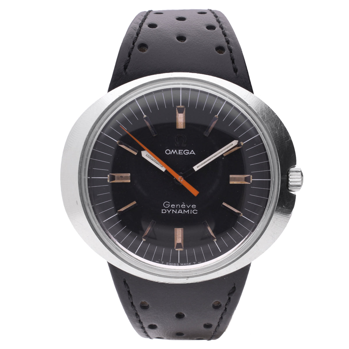 Stainless steel OMEGA Dynamic Genève automatic wristwatch. Made 1969