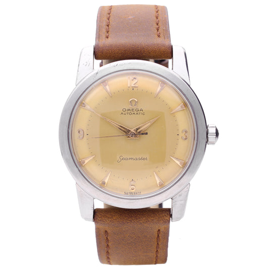 Stainless steel OMEGA Seamaster automatic wrsitwatch. Made 1954
