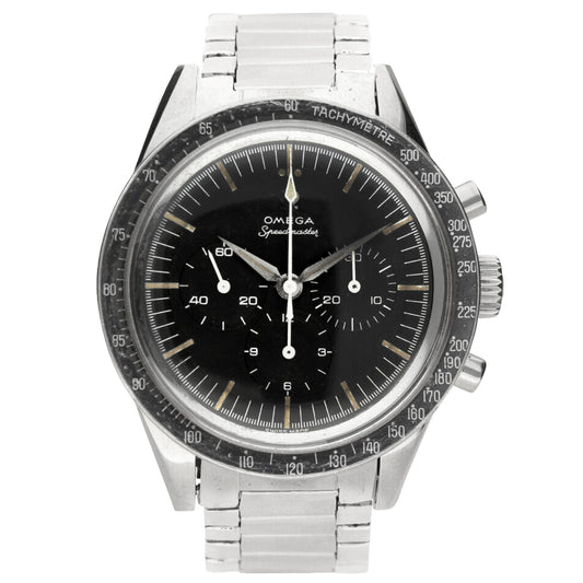 Stainless steel OMEGA ref. 105.002-62 Speedmaster wristwatch. Made 1963