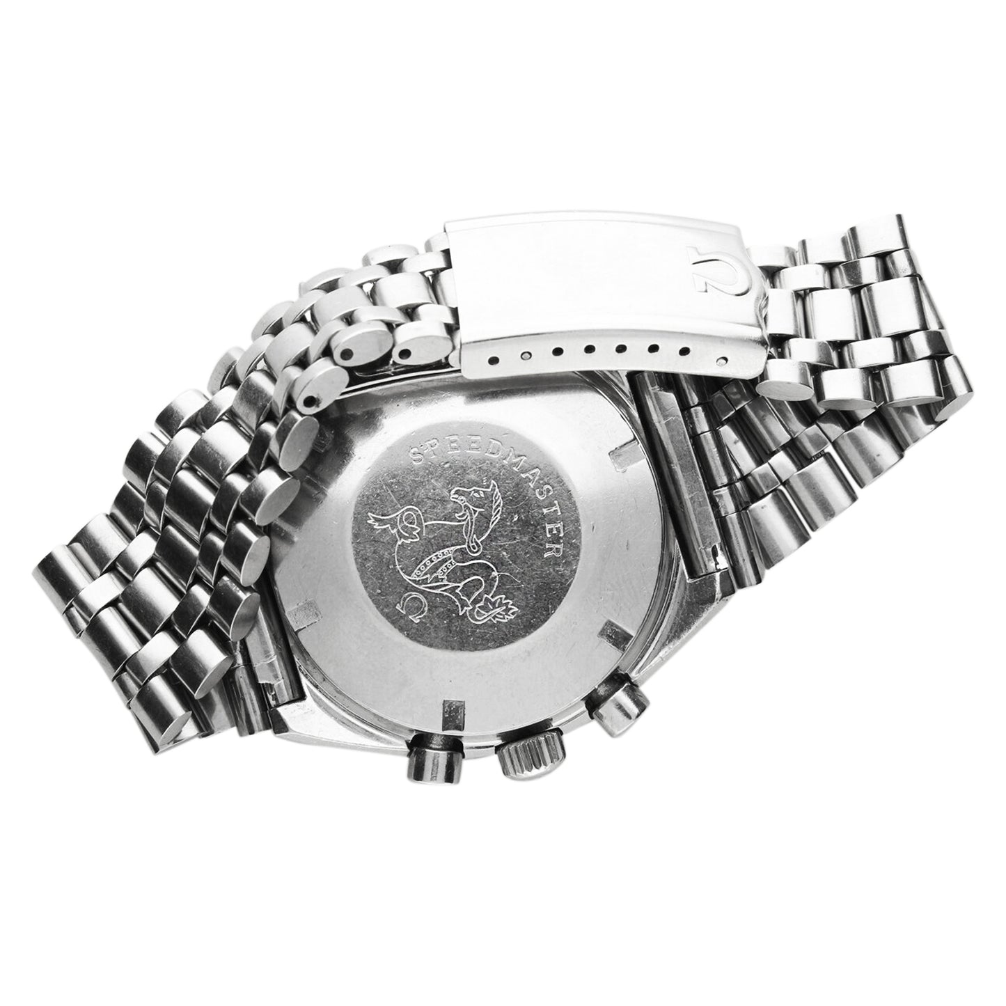 Stainless steel Speedmaster Mark II chronograph bracelet watch. Made 1970