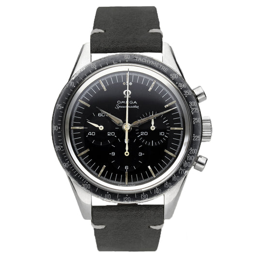 Stainless steel OMEGA ref. 2998-3 Speedmaster chronograph wristwatch. Made 1963