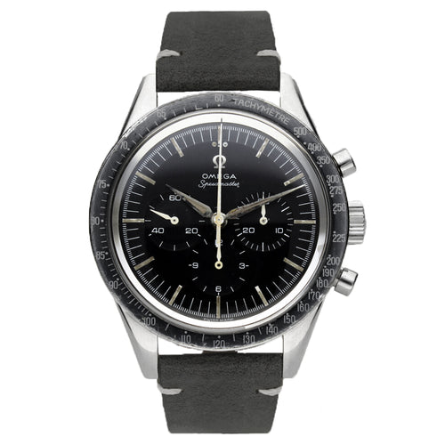 Stainless steel OMEGA ref. 2998-3 Speedmaster chronograph wristwatch. Made 1963