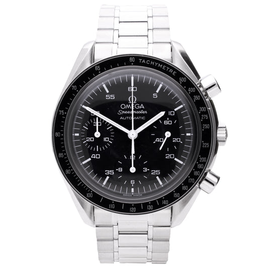 Stainless steel OMEGA ref. ST 375.0032 Speedmaster 'Reduced' automatic wristwatch. Made 2001